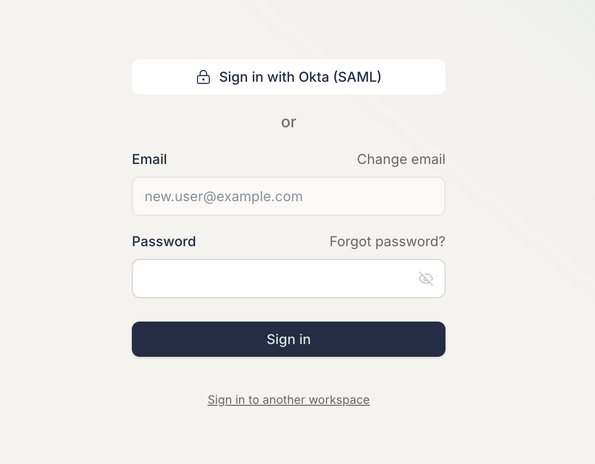 Select SAML SignIn Option