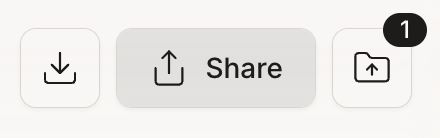 Chat toolbar with the Share button highlighted